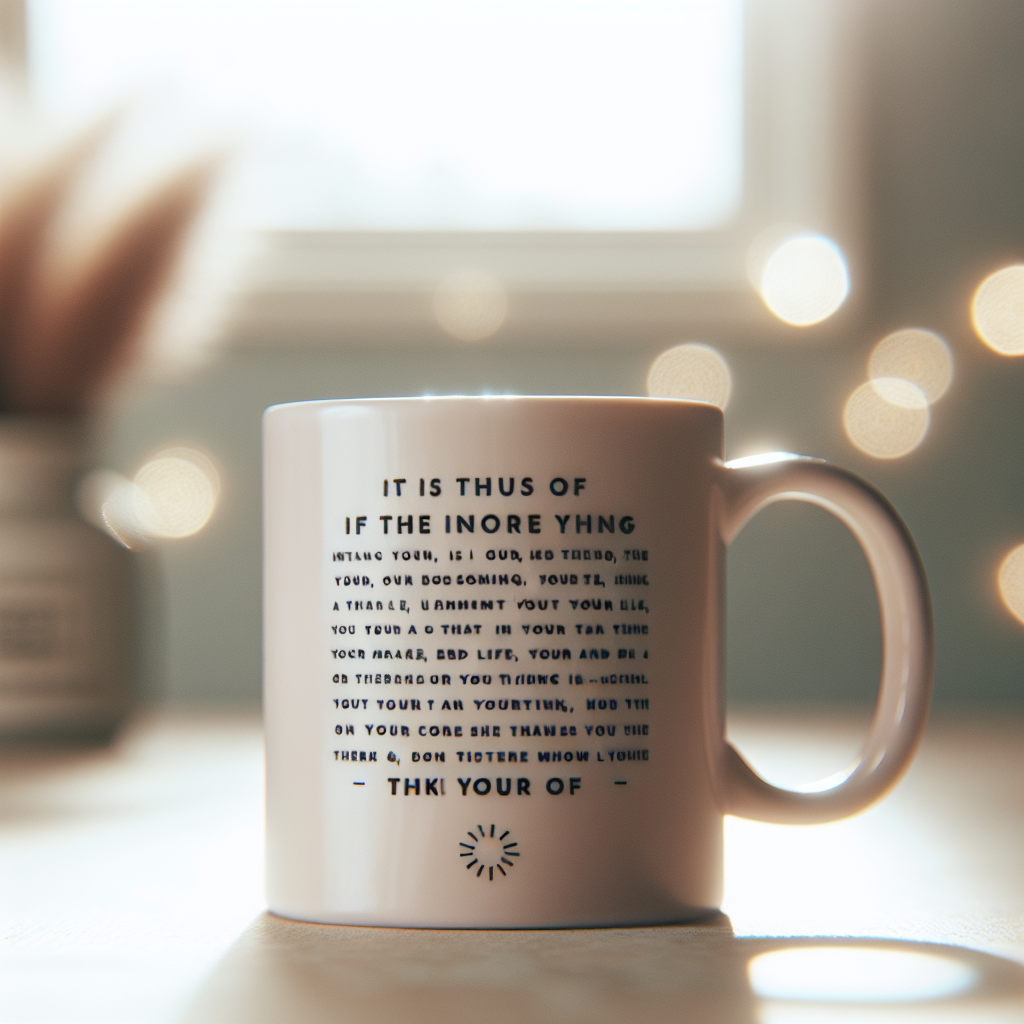 Changez votre quotidien avec un mug personnalisé qui inspire et amuse
